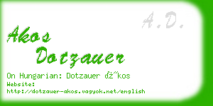 akos dotzauer business card